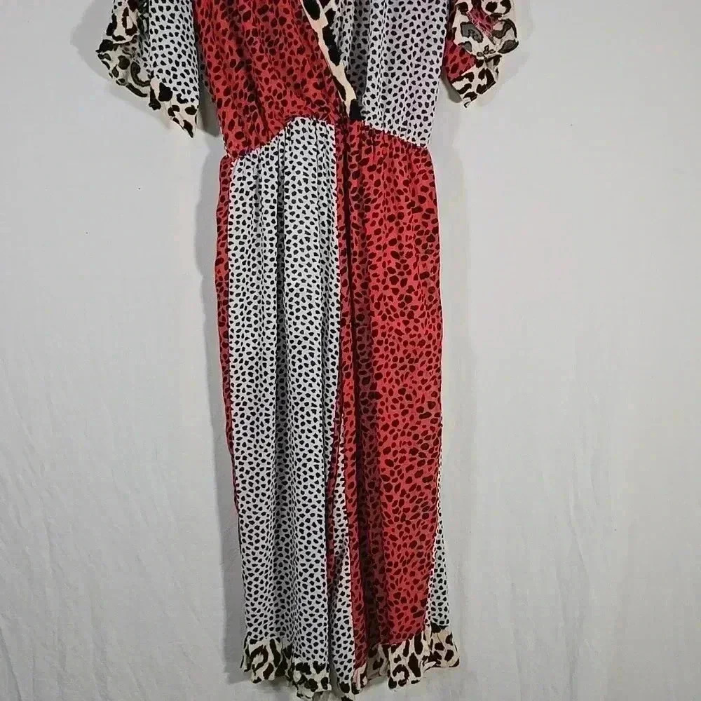 Umgee Animal Print Sheer Romper Size Medium - Picture 3 of 7